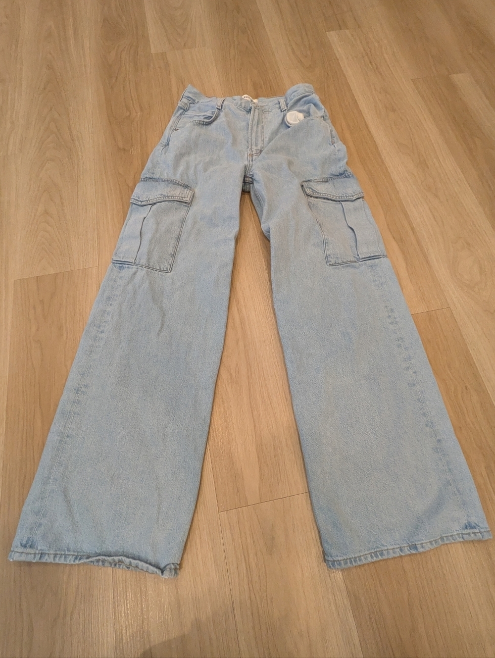 Agolde Cargo Wide Leg Light Wash Jeans Size 27